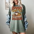 Dogs Coffee Reading Book Lover Women's Comfort Colors T-Shirt Berry