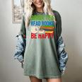 Drink Tea Read Books Be Happy Bookworm Coffee And Tea Lover Women's Comfort Colors T-Shirt Berry