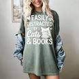 Easily Distracted By Cats And Books Reading Apparel Premium Tri-Blend Women's Comfort Colors T-Shirt Berry Easily Distracted By Cats And Books Reading Apparel Premium Tri-Blend Women's Comfort Colors T-Shirt Berry