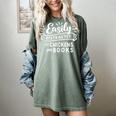 Easily Distracted By Chickens And Books Farm Women's Comfort Colors T-Shirt Berry