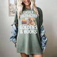 Easily Distracted By Goldens & Books Golden Retriever Dog Women's Comfort Colors T-Shirt Berry Easily Distracted By Goldens & Books Golden Retriever Dog Women's Comfort Colors T-Shirt Berry