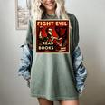 Fight Evil Read Books Propaganda Poster Women's Comfort Colors T-Shirt Berry