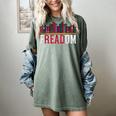 Freadom Shelf Read Reading Book Librarian Men Women Kids Women's Comfort Colors T-Shirt Berry