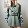 Go Away I'm Introverting Cat Introvert Anxiety Anxious Women's Comfort Colors T-Shirt Berry