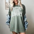 Gothic Support Your Local Library Lovers Book Women's Comfort Colors T-Shirt Berry