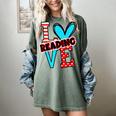 I Heart Books Love Reading Red And Stripe Animated Cat For Men Women Girls Kids Women's Comfort Colors T-Shirt Berry I Heart Books Love Reading Red And Stripe Animated Cat For Men Women Girls Kids Women's Comfort Colors T-Shirt Berry