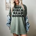 Hot Girls Read Books Lover Bookworm Librarian Book Reading Women's Comfort Colors T-Shirt Berry