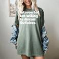 Introverted But Willing To Discuss Buffaloes Introvert Quote Women's Comfort Colors T-Shirt Berry