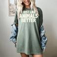 I Just Like Animals Better I Introvert Women's Comfort Colors T-Shirt Berry I Just Like Animals Better I Introvert Women's Comfort Colors T-Shirt Berry