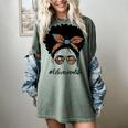 Librarian Teacher Messy Bun Life Book Library Back To School Women's Comfort Colors T-Shirt Berry