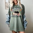 Life Is Better With Cats And Books Women's Comfort Colors T-Shirt Berry