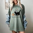 Life Is Better With Tea Cats And Books Cat Sayings Women's Comfort Colors T-Shirt Berry