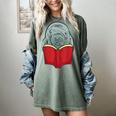 Manatee Reading Books Sea Animal Manatee Women's Comfort Colors T-Shirt Berry