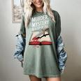 Murder Mystery And a Cup Of Tea Book Humor Women's Comfort Colors T-Shirt Berry