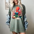 Octopus Reading Books Tea Coffee Women's Comfort Colors T-Shirt Berry