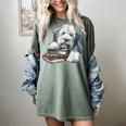 Old English Sheepdog Books Reading Dog Breed Graphic Women's Comfort Colors T-Shirt Berry Old English Sheepdog Books Reading Dog Breed Graphic Women's Comfort Colors T-Shirt Berry