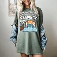 Orange Cat Reading Book 67 Six Seven Meme Women's Comfort Colors T-Shirt Berry
