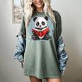 Panda With Book For Reading Enthusiasts Women's Comfort Colors T-Shirt Berry