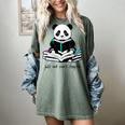 Panda Reading Chapter Books Women's Comfort Colors T-Shirt Berry