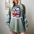 Penguin Reading a Book Animal Women's Comfort Colors T-Shirt Berry Penguin Reading a Book Animal Women's Comfort Colors T-Shirt Berry