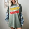 Powered By Comics And Snacks Comic Book Lover Women's Comfort Colors T-Shirt Berry