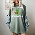 Professional Bookworm Reading Lover Cute Worm Glasses Book Women's Comfort Colors T-Shirt Berry
