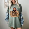 Read Book Reader Library Reading Librarian Pirate Bookworm Women's Comfort Colors T-Shirt Berry