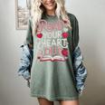 Read Your Cute Heart Out Teacher Librarian Love Reading Book Women's Comfort Colors T-Shirt Berry