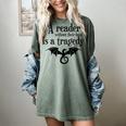 A Reader Without Their Book Is A Tragedy Dragon Rider Women's Comfort Colors T-Shirt Berry