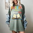 Reading Books Bibliophile Hooray It's Library Day Women's Comfort Colors T-Shirt Berry
