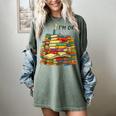 Reading Books Librarian Reader Nerd I'm Ok Teacher School Women's Comfort Colors T-Shirt Berry