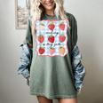 Reading Is My Jam Preppy Stawberry Bookworm Book Lover Nerd Women's Comfort Colors T-Shirt Berry