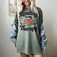 Reading Is My Therapy Book Lover Bookworm Women's Comfort Colors T-Shirt Berry Reading Is My Therapy Book Lover Bookworm Women's Comfort Colors T-Shirt Berry