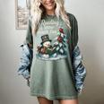 Reading Is Snow Much Fun Christmas Books Snowman Bookworm Women's Comfort Colors T-Shirt Berry