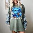 Readsolotl Blue Kawaii Axolotl Book Lover Reading Women's Comfort Colors T-Shirt Berry