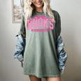 Retro Pink Coquette Bow Valentine Book Lover Varsity Women's Comfort Colors T-Shirt Berry