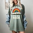 Retro Rainbow Take A Look It's In A Book Reading Women's Comfort Colors T-Shirt Berry