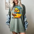 Rubber Duck Reading Book Rubber Duckie Reader Coffee Lover Women's Comfort Colors T-Shirt Berry