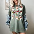 Santa Ghost Reading Books Christmas Library Teacher Women's Comfort Colors T-Shirt Berry