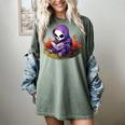 Spooky Grim Reaper Reading A Book Cute Creepy Halloween Women's Comfort Colors T-Shirt Berry Spooky Grim Reaper Reading A Book Cute Creepy Halloween Women's Comfort Colors T-Shirt Berry