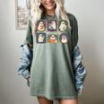Spooky Teacher Halloween Ghost Reading Book Trick Or Treat Women's Comfort Colors T-Shirt Berry