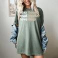 Stay Home Read Books Love Dogs Women's Comfort Colors T-Shirt Berry