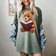Teddy Bear Reading a Book Women's Comfort Colors T-Shirt Berry