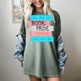 Threadless Grey Sky Chai Trans Book Pride Graphic Women's Comfort Colors T-Shirt Berry Threadless Grey Sky Chai Trans Book Pride Graphic Women's Comfort Colors T-Shirt Berry