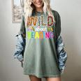 Wild About Reading Library Day Reading Books & Bookworm Women's Comfort Colors T-Shirt Berry