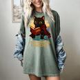 Wizard Cat Reading a Book While Crocheting Women's Comfort Colors T-Shirt Berry