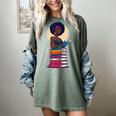Woman And Books Stack Afro Girl Reading Lover Women's Comfort Colors T-Shirt Berry