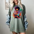 Woman Reading Book Lover Geometric Girl Afro History Women's Comfort Colors T-Shirt Berry