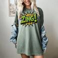 ZING Comic Book Retro Artwork – Cartoon Collector Women's Comfort Colors T-Shirt Berry ZING Comic Book Retro Artwork – Cartoon Collector Women's Comfort Colors T-Shirt Berry