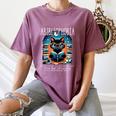 Abibliophobia Cat Reading Bookworm Reader Nerd For Men Women Girls Kids Women's Comfort Colors T-Shirt Blue Jean